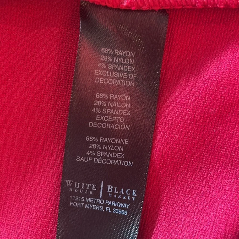 White House Black Market Red Ruffle Jacket - Picture 7 of 8